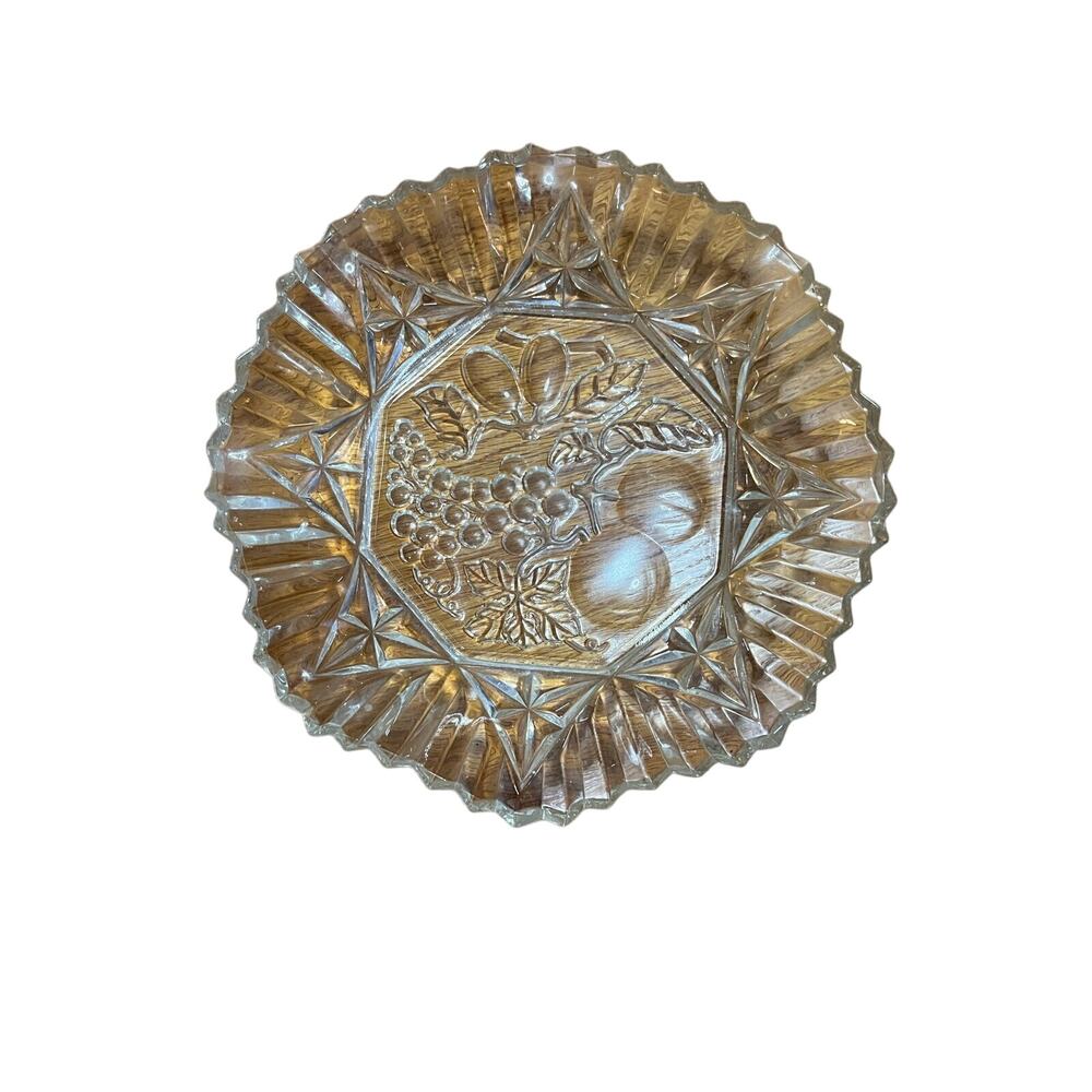Vintage Depression Federal Glass‎ Fruit Bowl Ruffled Crimped Mint condition
